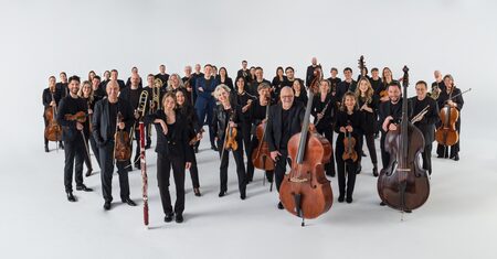 Musikerinnen und Musiker des Musikkollegium Winterthur im Konzert