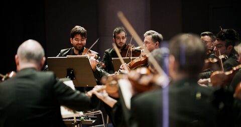 Bogdan Božović und Bastian Loewe im Orchester Musikkollegium Winterthur