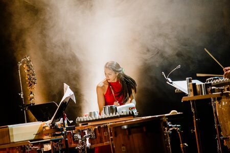 Perkussionistin Vivi Vassileva, Recycling Concerto mit der ZKB
