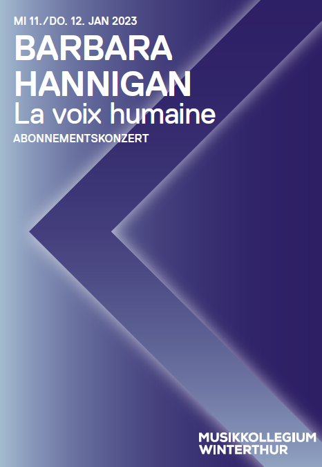 Programmheft «La voix humaine» mit Barbara Hannigan